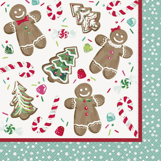 THE PIONEER WOMAN  REE'S GINGERBREAD COOKIES SET OF 2 CHRISTMAS KITCHEN TOWELS 